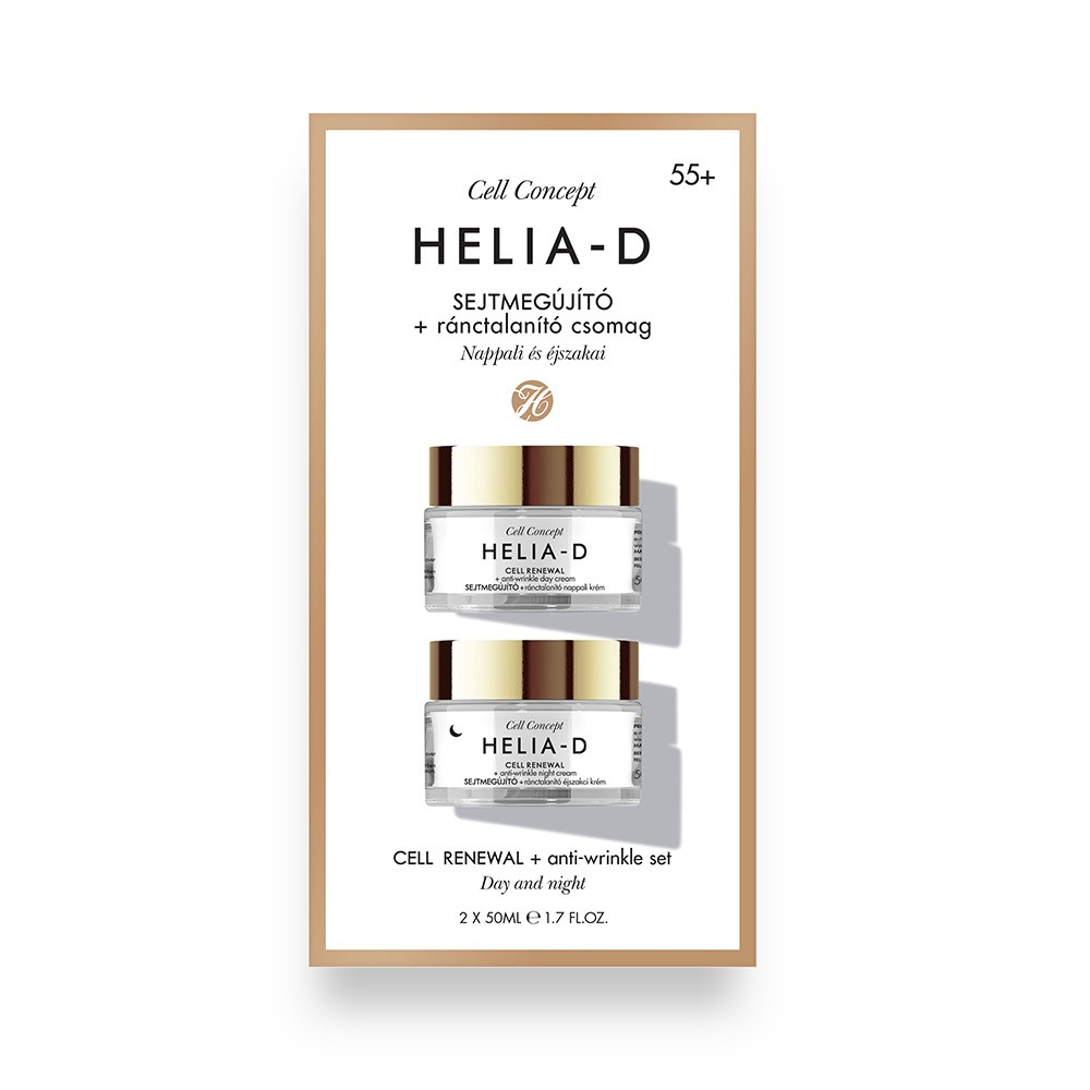 Helia-D Cell Concept Cell Renewal + Anti-Wrinkle Set 55+ 2×50 ml